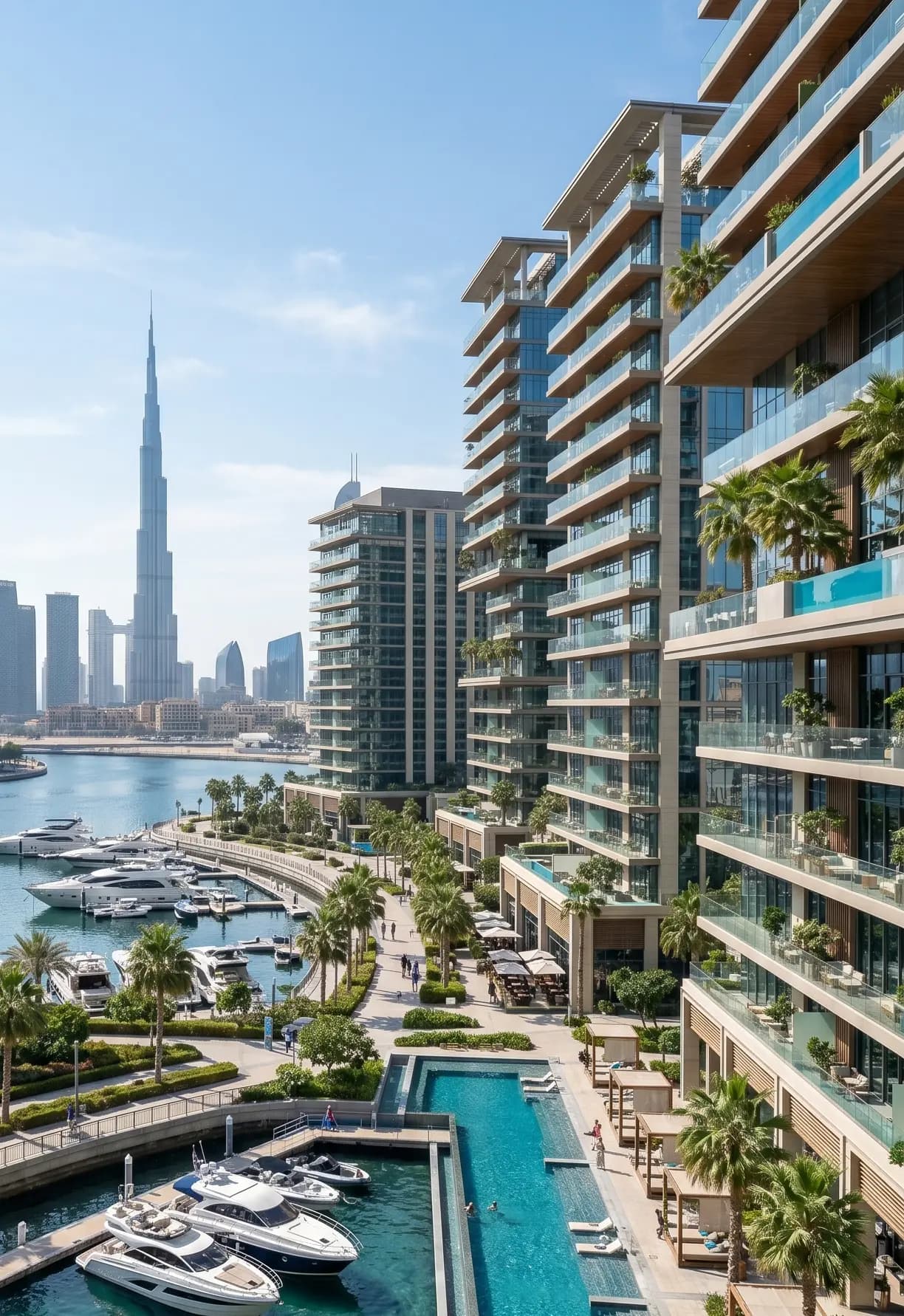 Dubai skyline with luxury residential towers — real estate marketing and CRM
